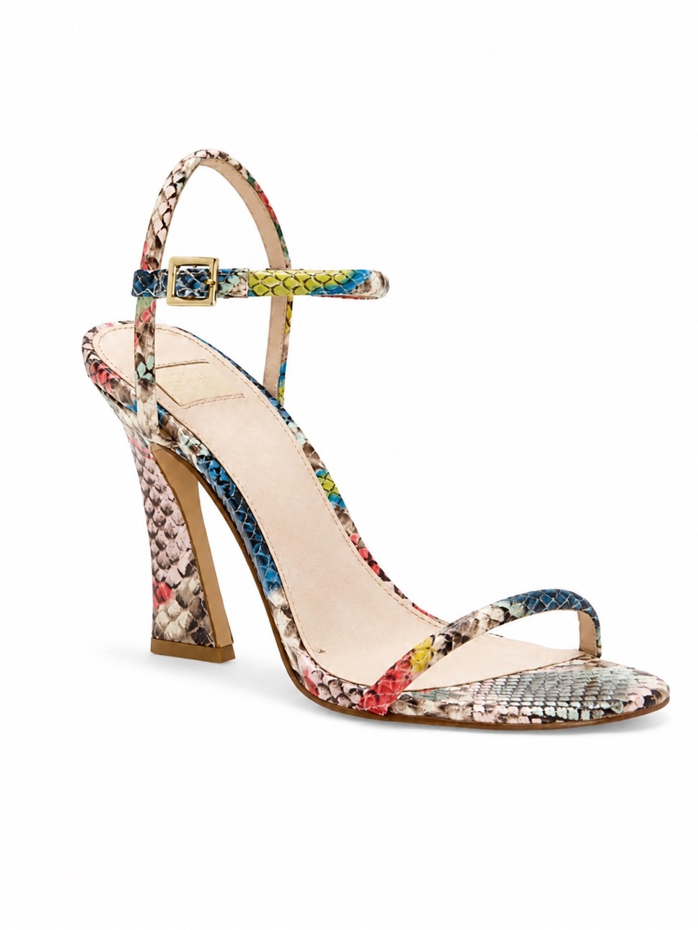 Louise et Cie Isandro Snake Print Ankle Strap Heels Multicolor Size 8 NWOB